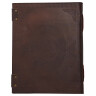 Leather Cover Notebook with Embossed Celtic Letter A and Seven Chakras Stones